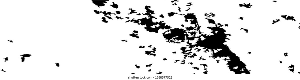 Monochrome Grunge Pattern. Abstract Black and White Texture with Scratched Lines, Spots and Blobs for Web Applications, Banner, Card. Trendy Rough Halftone Pattern with Different Elements.