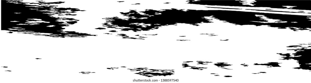 Monochrome Grunge Pattern. Abstract Black and White Texture with Scratched Lines, Spots and Blobs for Wallpaper, Print, Card. Vintage Rough Halftone Pattern with Different Elements.