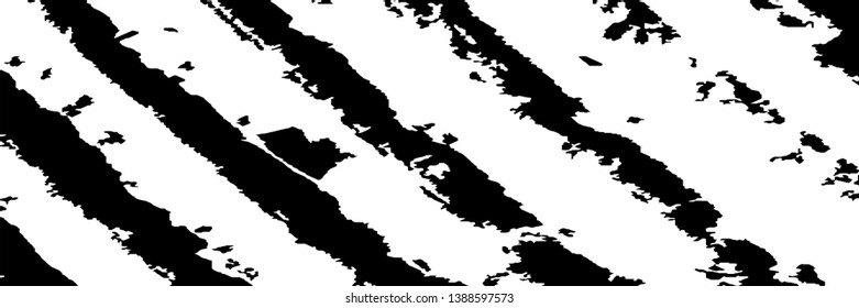 Monochrome Grunge Pattern. Abstract Black and White Texture with Scratched Lines, Spots and Blobs for Wallpaper, Print, Card. Retro Rough Halftone Background with Different Elements.