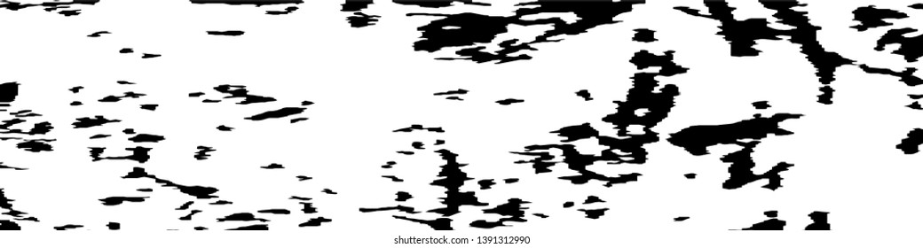 Monochrome Grunge Pattern. Abstract Black and White Texture with Scratched Lines, Spots and Blobs for Web Applications, Wallpaper, Print. Modern Rough Halftone Pattern with Different Elements.