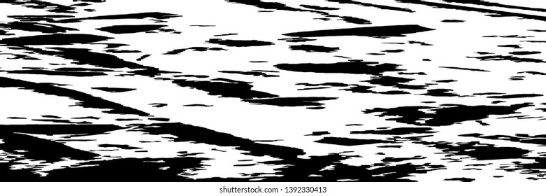 Monochrome Grunge Pattern. Abstract Black and White Texture with Scratched Lines, Spots and Blobs for Web Applications, Wallpaper, Print. Trendy Rough Halftone Pattern with Different Elements.