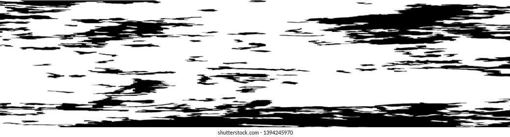 Monochrome Grunge Pattern. Abstract Black and White Texture with Scratched Lines, Spots and Blobs for Web Applications, Banner, Card. Vintage Rough Halftone Pattern with Different Elements.