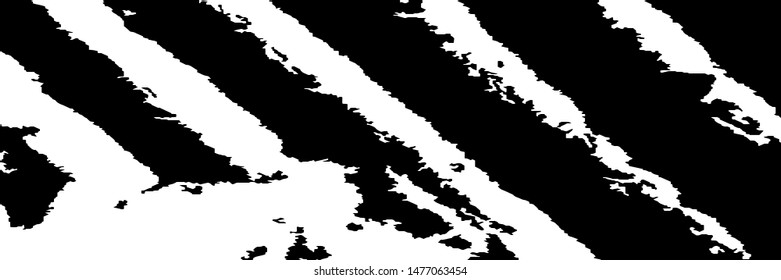 Monochrome Grunge Pattern. Abstract Black and White Texture with Scratched Lines, Spots and Blobs for Print, Card, Banner. Retro Rough Halftone Background with Different Elements.