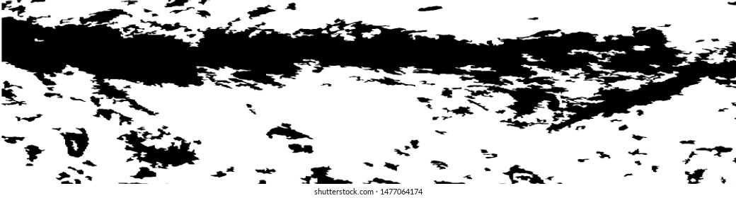 Monochrome Grunge Pattern. Abstract Black and White Texture with Scratched Lines, Spots and Blobs for Web Applications, Wallpaper, Print. Retro Rough Halftone Background with Different Elements.