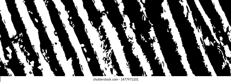 Monochrome Grunge Pattern. Abstract Black and White Texture with Scratched Lines, Spots and Blobs for Banner, Card, Wallpaper. Trendy Rough Halftone Pattern with Different Elements.