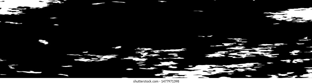 Monochrome Grunge Pattern. Abstract Black and White Texture with Scratched Lines, Spots and Blobs for Banner, Card, Wallpaper. Modern Rough Halftone Pattern with Different Elements.
