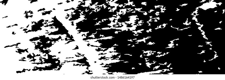 Monochrome Grunge Pattern. Abstract Black and White Texture with Scratched Lines, Spots and Blobs for Card, Print, Mobile Applications. Retro Rough Halftone Pattern with Different Elements.