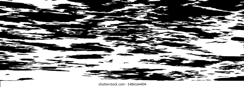 Monochrome Grunge Pattern. Abstract Black and White Texture with Scratched Lines, Spots and Blobs for Web Applications, Wallpaper, Print. Vintage Rough Halftone Pattern with Different Elements.