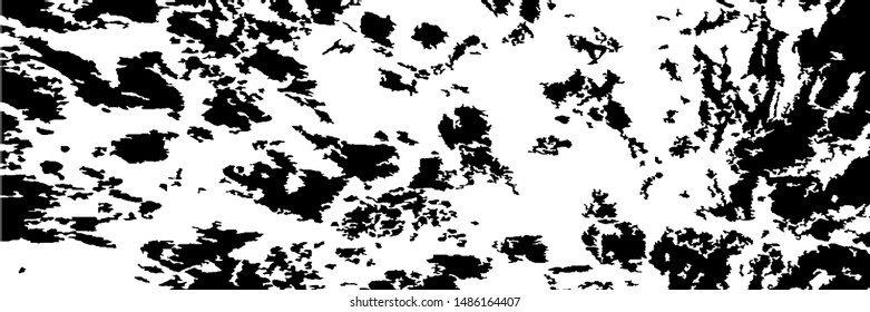 Monochrome Grunge Pattern. Abstract Black and White Texture with Scratched Lines, Spots and Blobs for Wallpaper, Print, Card. Vintage Rough Halftone Background with Different Elements.