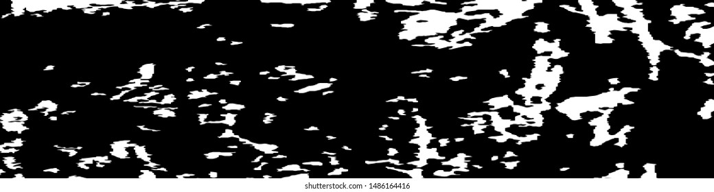 Monochrome Grunge Pattern. Abstract Black and White Texture with Scratched Lines, Spots and Blobs for Web Applications, Wallpaper, Print. Trendy Rough Halftone Background with Different Elements.