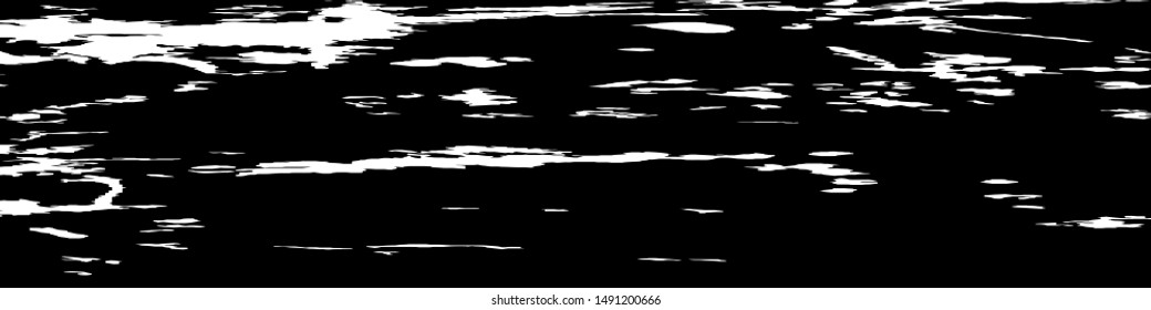 Monochrome Grunge Pattern. Abstract Black and White Texture with Scratched Lines, Spots and Blobs for Wallpaper, Print, Card. Vintage Rough Halftone Background with Different Elements.
