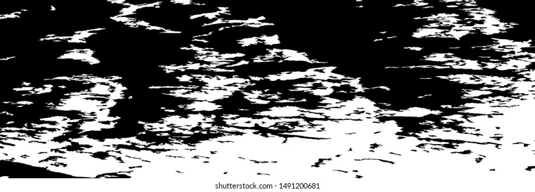 Monochrome Grunge Pattern. Abstract Black and White Texture with Scratched Lines, Spots and Blobs for Card, Print, Mobile Applications. Vintage Rough Halftone Pattern with Different Elements.