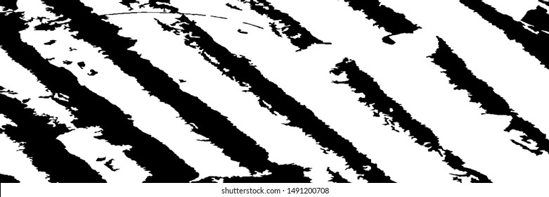Monochrome Grunge Pattern. Abstract Black and White Texture with Scratched Lines, Spots and Blobs for Banner, Card, Wallpaper. Vintage Rough Halftone Background with Different Elements.