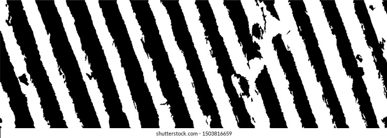 Monochrome Grunge Pattern. Abstract Black and White Texture with Scratched Lines, Spots and Blobs for Web Applications, Wallpaper, Print. Trendy Rough Halftone Pattern with Different Elements.
