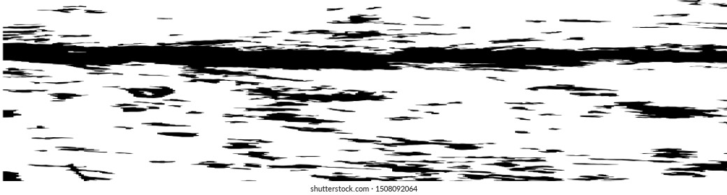 Monochrome Grunge Pattern. Abstract Black and White Texture with Scratched Lines, Spots and Blobs for Wallpaper, Print, Card. Vintage Rough Halftone Pattern with Different Elements.