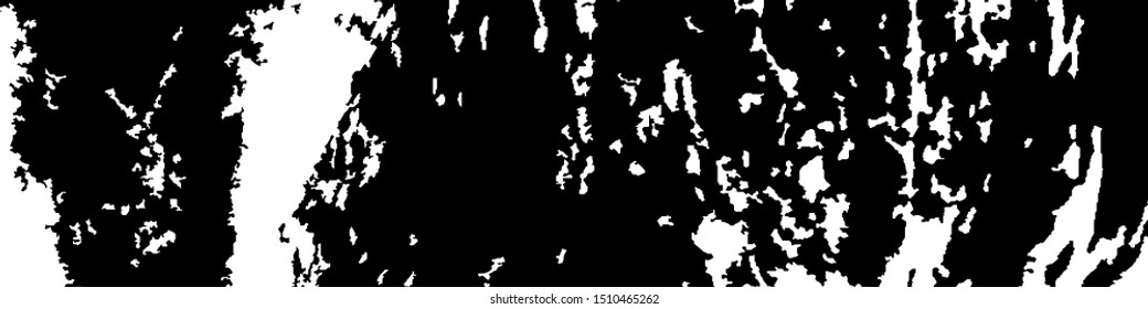 Monochrome Grunge Pattern. Abstract Black and White Texture with Scratched Lines, Spots and Blobs for Web Applications, Banner, Card. Modern Rough Halftone Pattern with Different Elements.