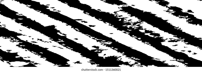 Monochrome Grunge Pattern. Abstract Black and White Texture with Scratched Lines, Spots and Blobs for Print, Card, Banner. Modern Rough Halftone Background with Different Elements.