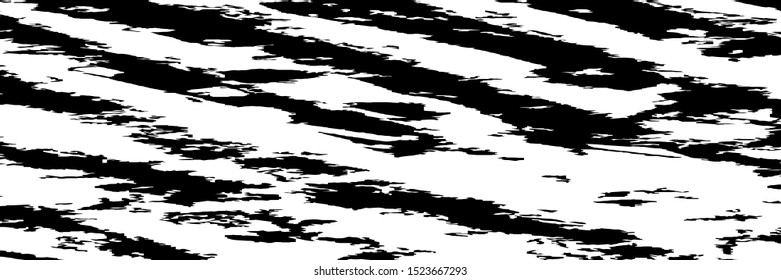 Monochrome Grunge Pattern. Abstract Black and White Texture with Scratched Lines, Spots and Blobs for Web Applications, Wallpaper, Print. Vintage Rough Halftone Background with Different Elements.