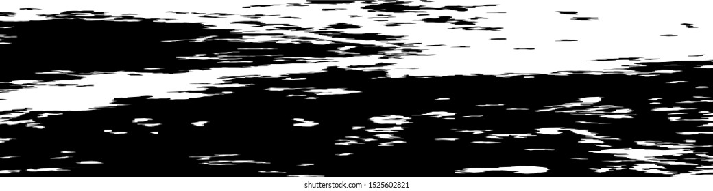 Monochrome Grunge Pattern. Abstract Black and White Texture with Scratched Lines, Spots and Blobs for Banner, Card, Wallpaper. Retro Rough Halftone Pattern with Different Elements.