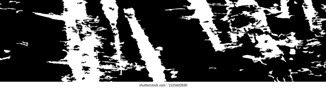 Monochrome Grunge Pattern. Abstract Black and White Texture with Scratched Lines, Spots and Blobs for Web Applications, Banner, Card. Trendy Rough Halftone Background with Different Elements.