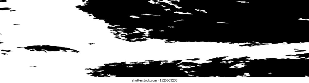 Monochrome Grunge Pattern. Abstract Black and White Texture with Scratched Lines, Spots and Blobs for Wallpaper, Print, Card. Retro Rough Halftone Pattern with Different Elements.