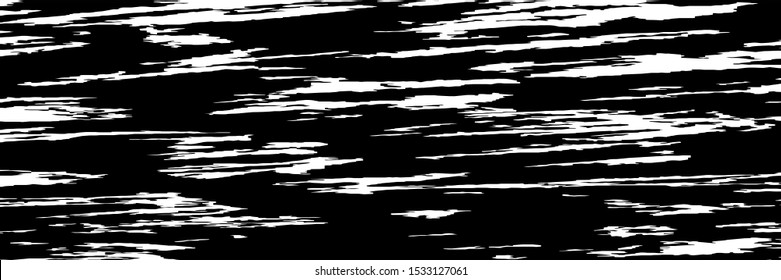 Monochrome Grunge Pattern. Abstract Black and White Texture with Scratched Lines, Spots and Blobs for Print, Card, Banner. Retro Rough Halftone Background with Different Elements.