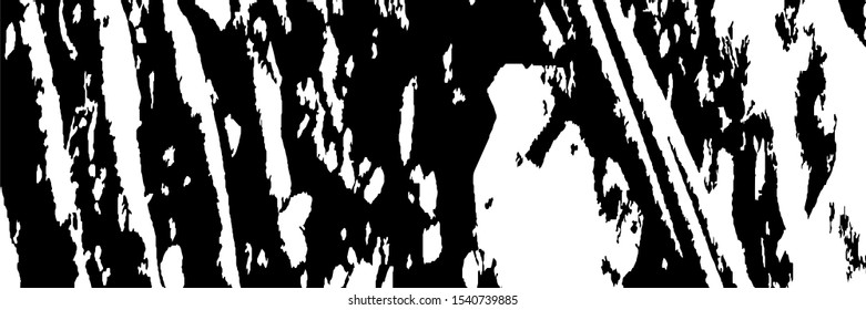 Monochrome Grunge Pattern. Abstract Black and White Texture with Scratched Lines, Spots and Blobs for Print, Card, Banner. Trendy Rough Halftone Background with Different Elements.