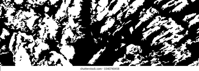Monochrome Grunge Pattern. Abstract Black and White Texture with Scratched Lines, Spots and Blobs for Web Applications, Wallpaper, Print. Vintage Rough Halftone Pattern with Different Elements.