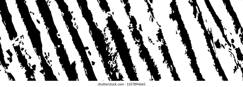 Monochrome Grunge Pattern. Abstract Black and White Texture with Scratched Lines, Spots and Blobs for Web Applications, Wallpaper, Print. Trendy Rough Halftone Background with Different Elements.