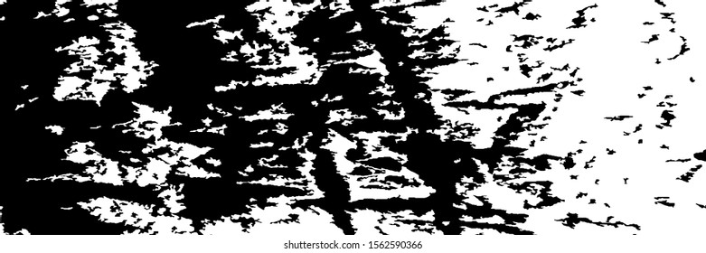 Monochrome Grunge Pattern. Abstract Black and White Texture with Scratched Lines, Spots and Blobs for Banner, Card, Wallpaper. Retro Rough Halftone Background with Different Elements.