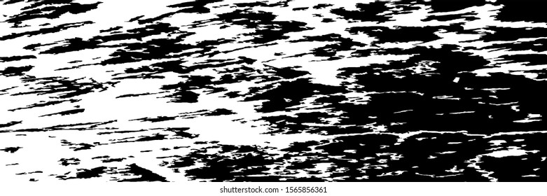 Monochrome Grunge Pattern. Abstract Black and White Texture with Scratched Lines, Spots and Blobs for Wallpaper, Print, Card. Modern Rough Halftone Pattern with Different Elements.