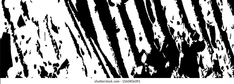 Monochrome Grunge Pattern. Abstract Black and White Texture with Scratched Lines, Spots and Blobs for Web Applications, Wallpaper, Print. Modern Rough Halftone Background with Different Elements.