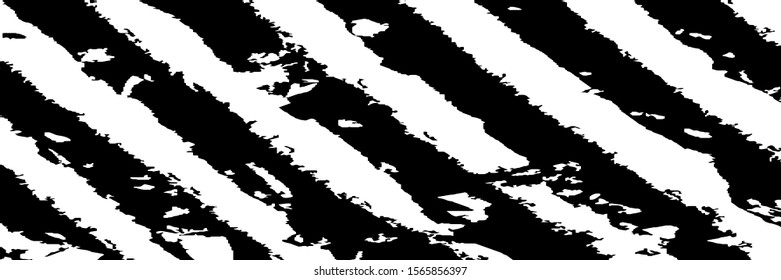 Monochrome Grunge Pattern. Abstract Black and White Texture with Scratched Lines, Spots and Blobs for Web Applications, Wallpaper, Print. Retro Rough Halftone Pattern with Different Elements.