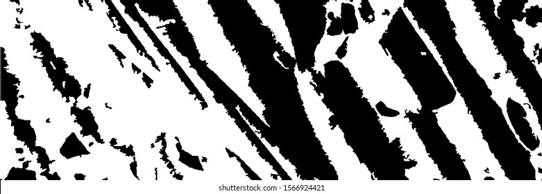 Monochrome Grunge Pattern. Abstract Black and White Texture with Scratched Lines, Spots and Blobs for Card, Print, Mobile Applications. Retro Rough Halftone Pattern with Different Elements.