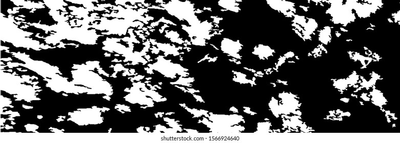 Monochrome Grunge Pattern. Abstract Black and White Texture with Scratched Lines, Spots and Blobs for Web Applications, Wallpaper, Print. Modern Rough Halftone Background with Different Elements.