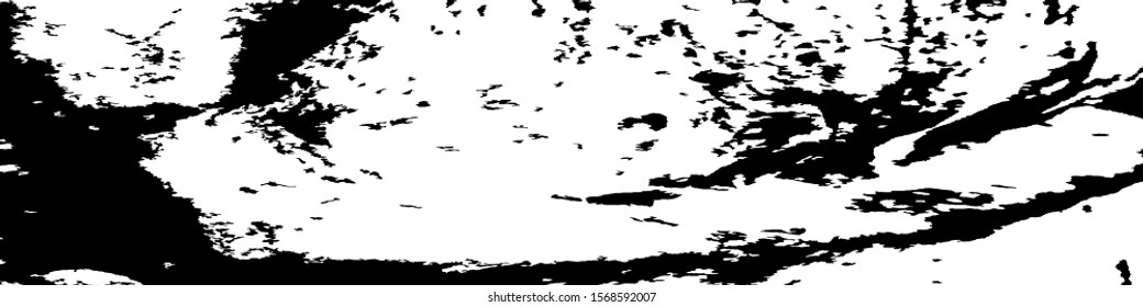 Monochrome Grunge Pattern. Abstract Black and White Texture with Scratched Lines, Spots and Blobs for Card, Print, Mobile Applications. Trendy Rough Halftone Pattern with Different Elements.