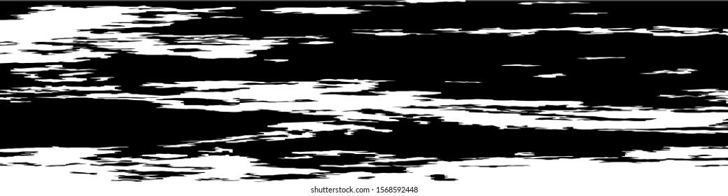 Monochrome Grunge Pattern. Abstract Black and White Texture with Scratched Lines, Spots and Blobs for Web Applications, Banner, Card. Trendy Rough Halftone Pattern with Different Elements.