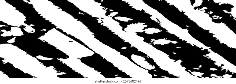 Monochrome Grunge Pattern. Abstract Black and White Texture with Scratched Lines, Spots and Blobs for Web Applications, Banner, Card. Retro Rough Halftone Pattern with Different Elements.