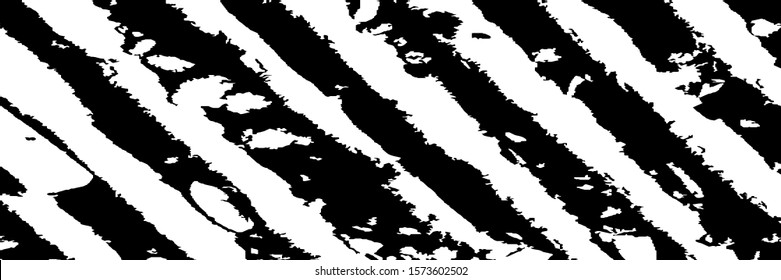 Monochrome Grunge Pattern. Abstract Black and White Texture with Scratched Lines, Spots and Blobs for Web Applications, Wallpaper, Print. Vintage Rough Halftone Background with Different Elements.