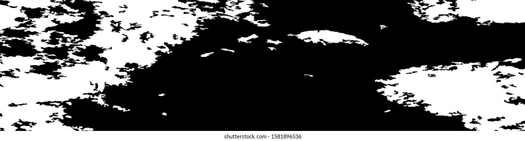 Monochrome Grunge Pattern. Abstract Black and White Texture with Scratched Lines, Spots and Blobs for Web Applications, Wallpaper, Print. Modern Rough Halftone Pattern with Different Elements.