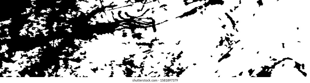 Monochrome Grunge Pattern. Abstract Black and White Texture with Scratched Lines, Spots and Blobs for Card, Print, Mobile Applications. Modern Rough Halftone Background with Different Elements.