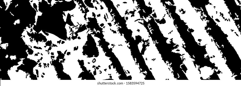 Monochrome Grunge Pattern. Abstract Black and White Texture with Scratched Lines, Spots and Blobs for Print, Card, Banner. Retro Rough Halftone Pattern with Different Elements.