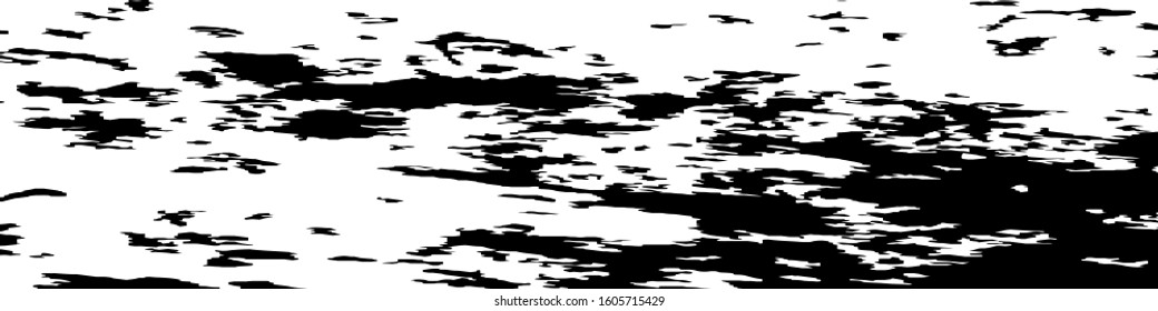 Monochrome Grunge Pattern. Abstract Black and White Texture with Scratched Lines, Spots and Blobs for Wallpaper, Print, Card. Modern Rough Halftone Pattern with Different Elements.