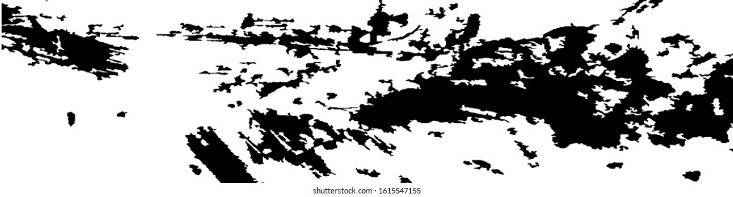 Monochrome Grunge Pattern. Abstract Black and White Texture with Scratched Lines, Spots and Blobs for Web Applications, Wallpaper, Print. Retro Rough Halftone Pattern with Different Elements.