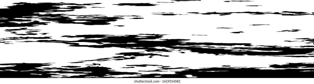 Monochrome Grunge Pattern. Abstract Black and White Texture with Scratched Lines, Spots and Blobs for Banner, Card, Wallpaper. Trendy Rough Halftone Pattern with Different Elements.