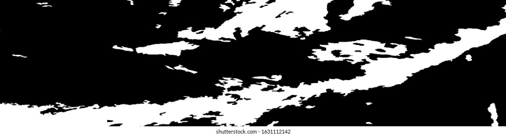 Monochrome Grunge Pattern. Abstract Black and White Texture with Scratched Lines, Spots and Blobs for Banner, Card, Wallpaper. Trendy Rough Halftone Background with Different Elements.
