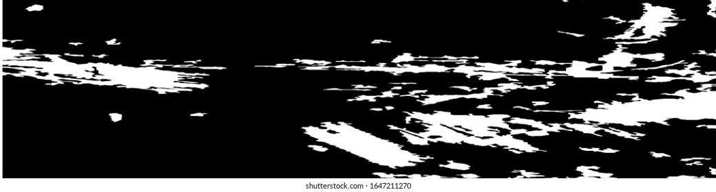 Monochrome Grunge Pattern. Abstract Black and White Texture with Scratched Lines, Spots and Blobs for Web Applications, Banner, Card. Modern Rough Halftone Pattern with Different Elements.
