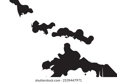 Monochrome Grunge Pattern. Abstract Black and White Texture with Scratched Lines, Spots and Blobs for Card, Print,