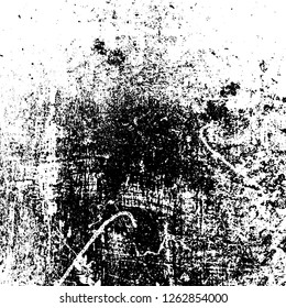 A monochrome grunge texture. Black and white abstract background