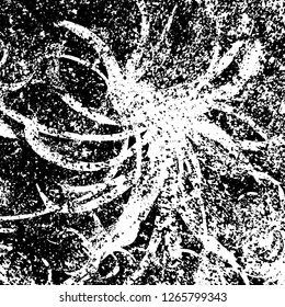 A monochrome grunge texture. Black and white abstract background